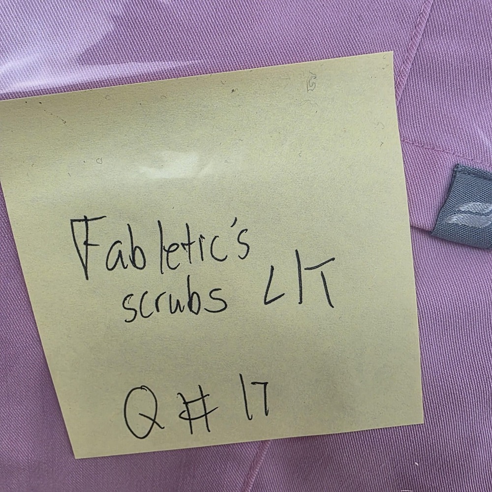 Fabletics Pants Womens Large Tall Pink Jogger Scrubs Elastic Waist Pockets - Picture 16 of 16